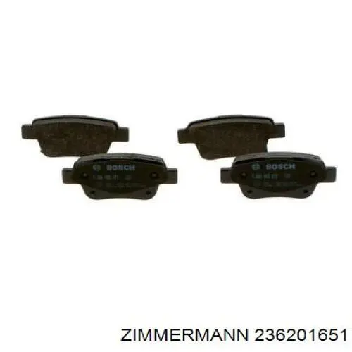 Задні гальмівні колодки Zimmermann 236201651 ціна, від 19.05 USD