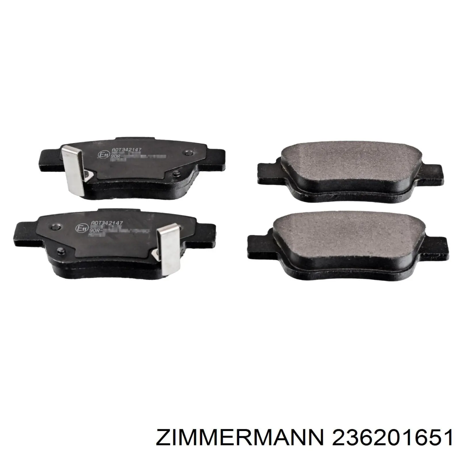 236201651 Zimmermann колодки гальмові задні, дискові