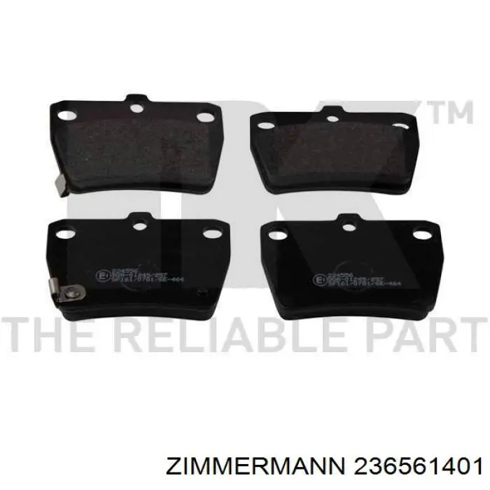236561401 Zimmermann Колодки гальмівні задні, дискові