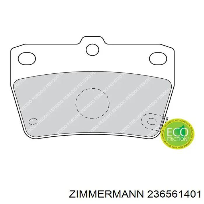 Задні гальмівні колодки Zimmermann 236561401 ціна, від 14.44 USD