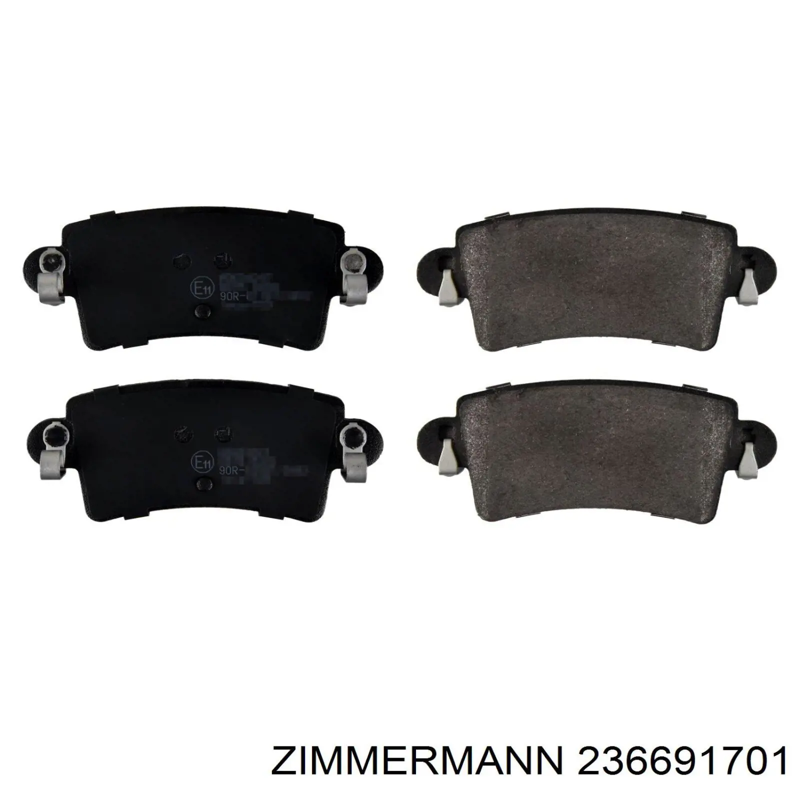 Задні гальмівні колодки Zimmermann 236691701 ціна, від 16.69 USD