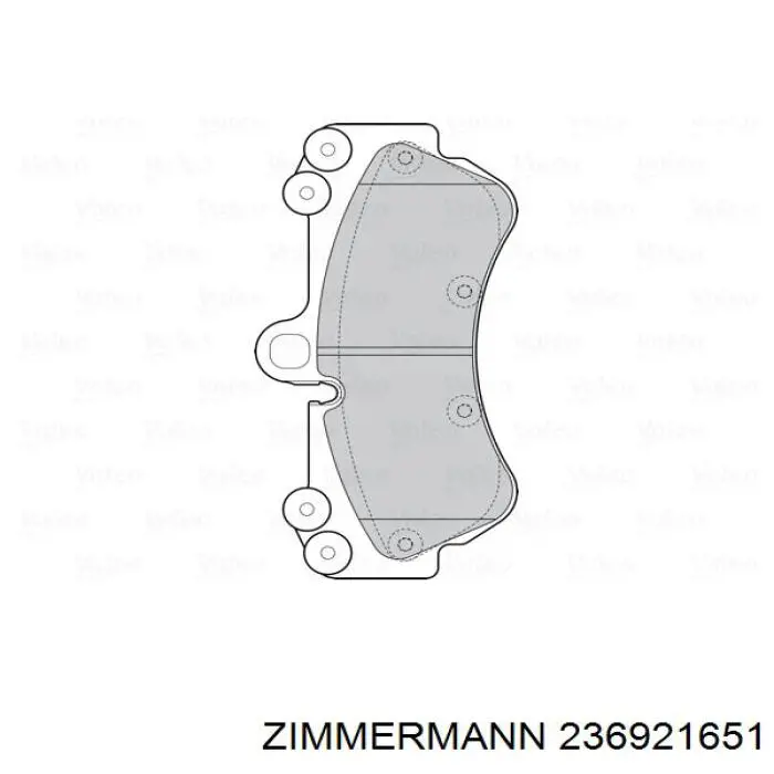 Тормозні колодки Zimmermann 236921651