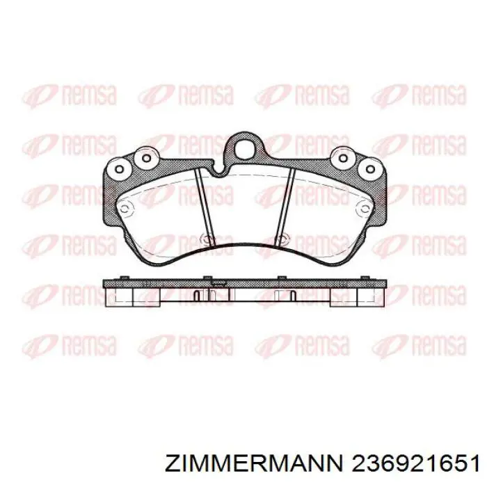 Купити 236921651 Zimmermann Колодки гальмівні передні, дискові