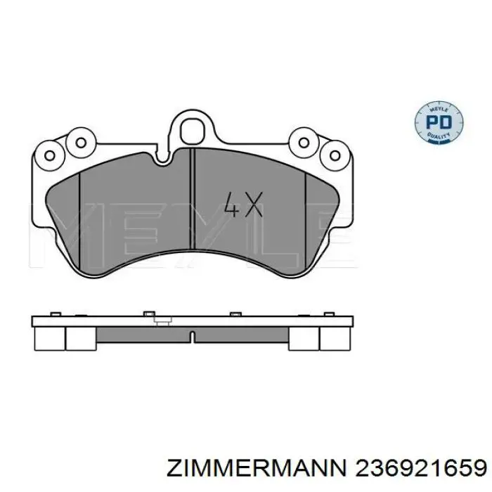 Гальмівні колодки Zimmermann 236921659 ціна, від 48.08 USD