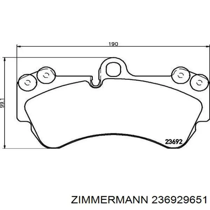 236929651 Zimmermann Передні гальмівні колодки