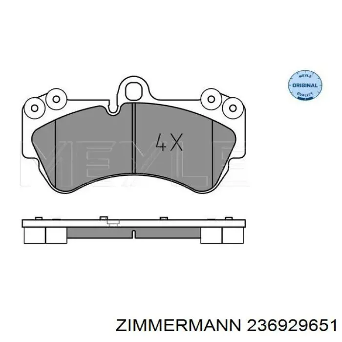 Гальмівні колодки Zimmermann 236929651 ціна, від 50.52 USD