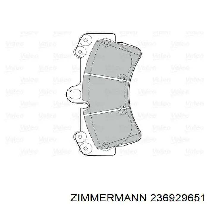 Купити 236929651 Zimmermann Колодки гальмівні передні, дискові