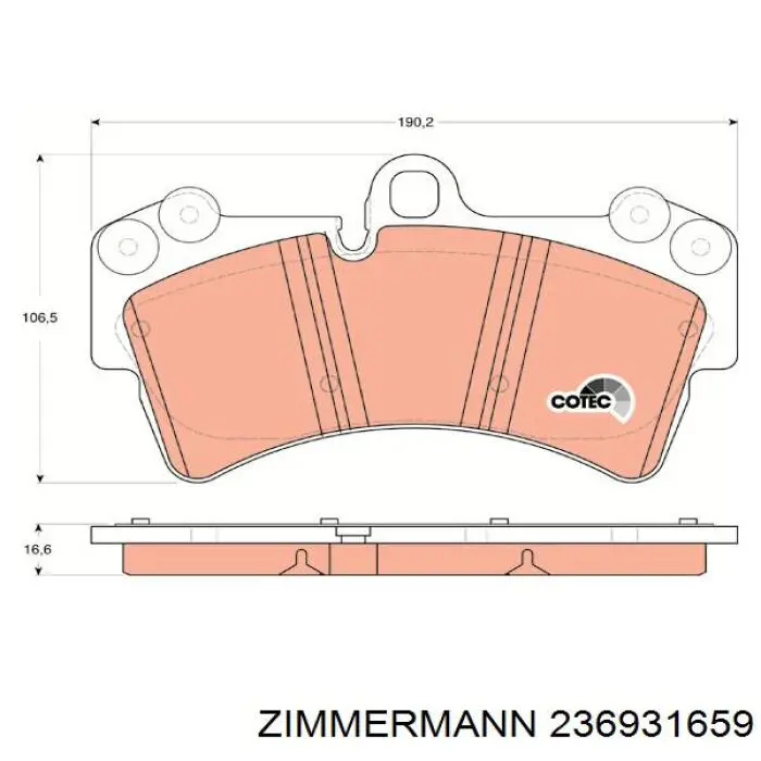 236931659 Zimmermann Передні гальмівні колодки