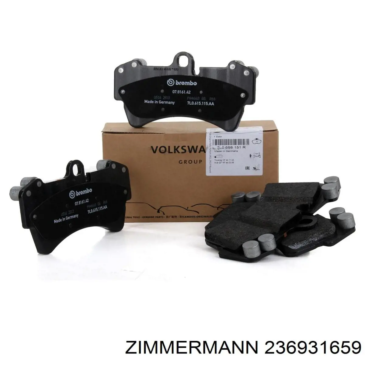 Передні тормозні колодки 236931659 Zimmermann