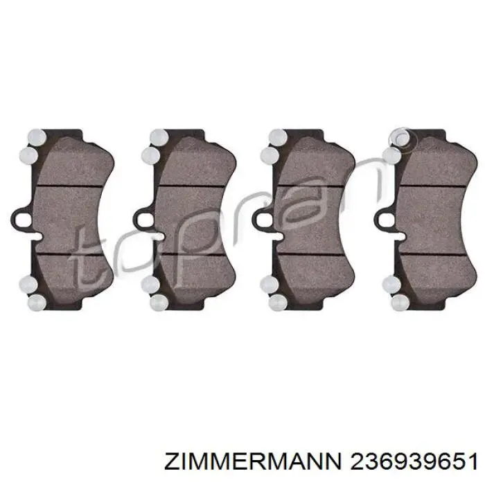 Передні тормозні колодки 236939651 Zimmermann