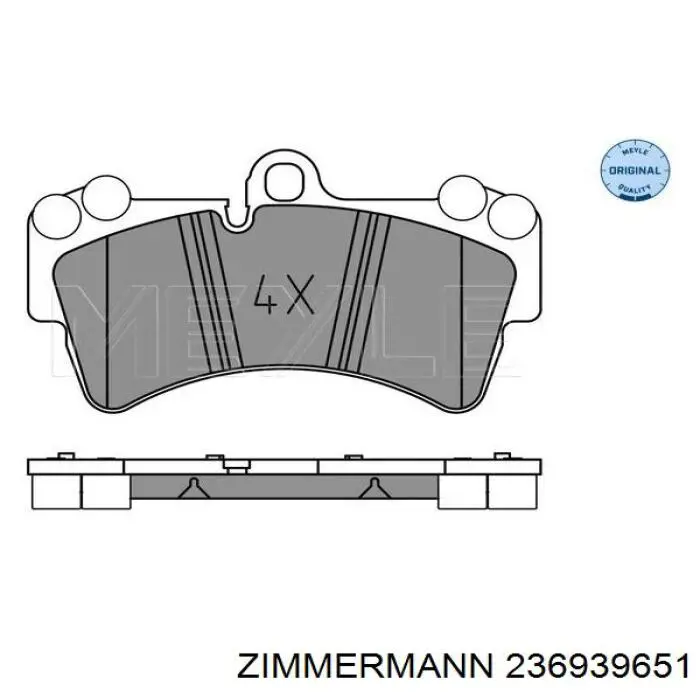 Гальмівні колодки Zimmermann 236939651 ціна, від 77.90 USD