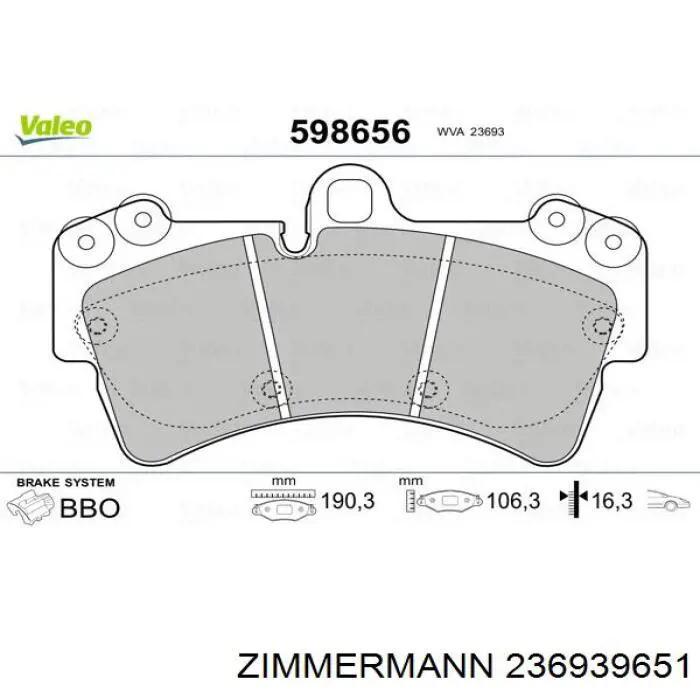 Гальмівні колодки Zimmermann 236939651 ціна, від 77.90 USD
