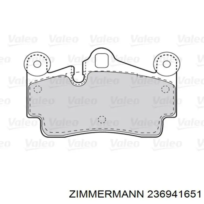 Задні дискові колодки Zimmermann 236941651