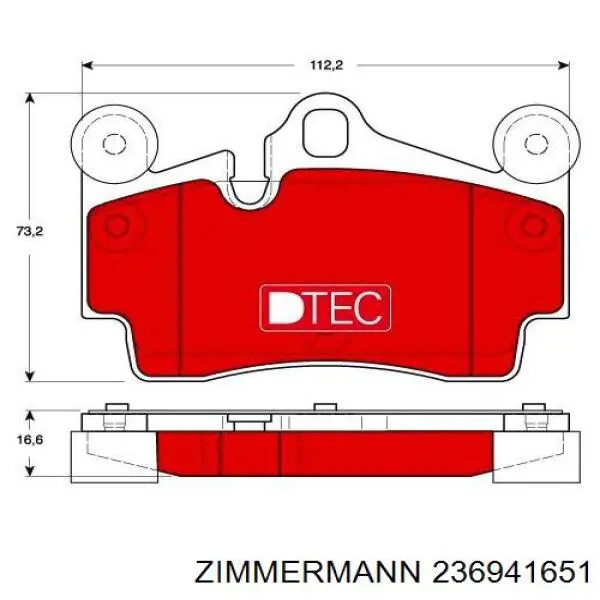 Купити 236941651 Zimmermann Задні колодки