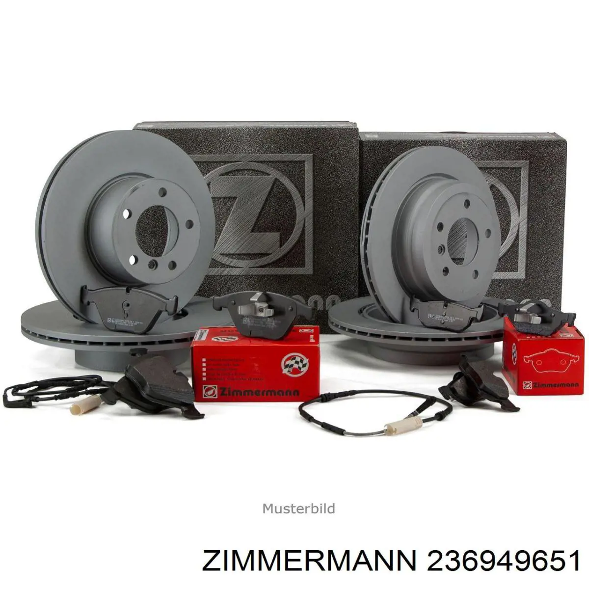236949651 Zimmermann колодки гальмові задні, дискові