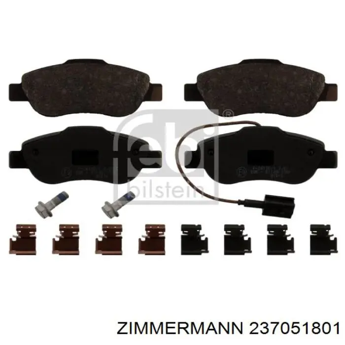 Гальмівні колодки Zimmermann 237051801 ціна, від 21.61 USD