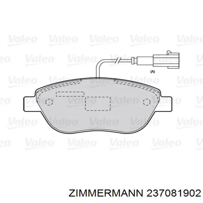Передні тормозні колодки 237081902 Zimmermann