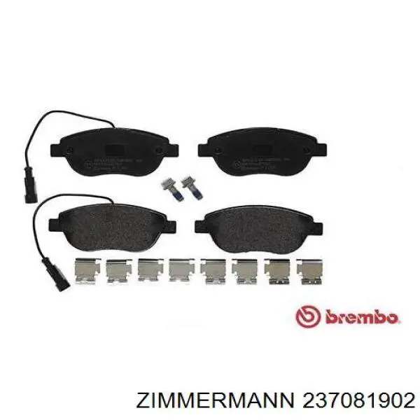 Гальмівні колодки Zimmermann 237081902 ціна, від 19.60 USD