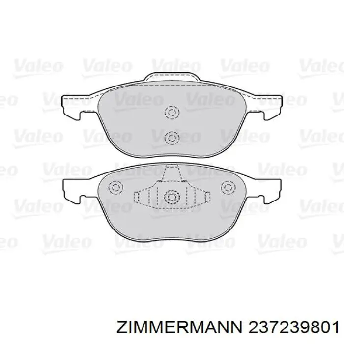 237239801 Zimmermann Передні гальмівні колодки