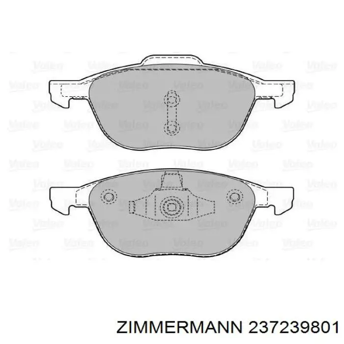 Гальмівні колодки Zimmermann 237239801 ціна, від 34.75 USD