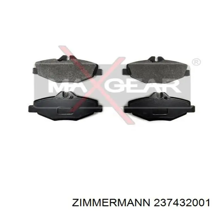 237432001 Zimmermann колодки гальмівні передні, дискові