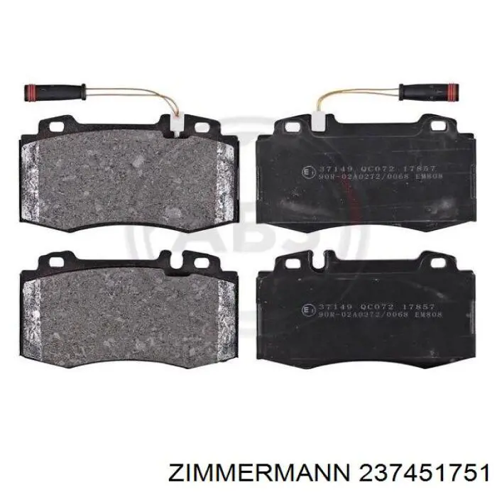 Передні тормозні колодки 237451751 Zimmermann