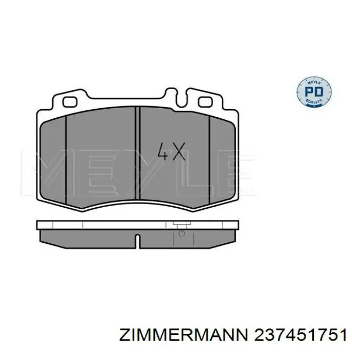 Колодки гальмівні передні, дискові 237451751 Zimmermann