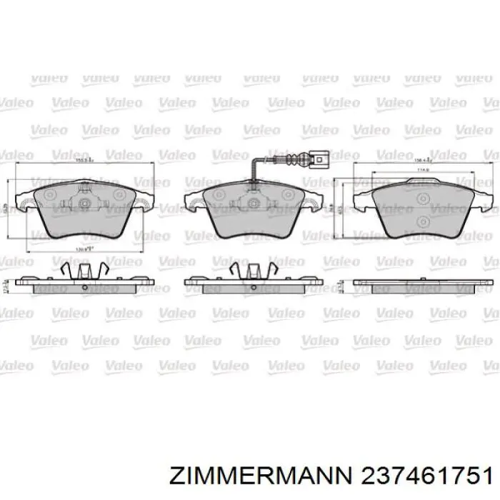 Тормозні колодки Zimmermann 237461751