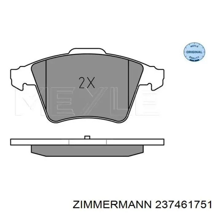 Купити 237461751 Zimmermann Колодки гальмівні передні, дискові