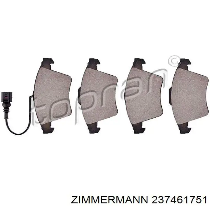 Купити 237461751 Zimmermann Колодки гальмівні передні, дискові