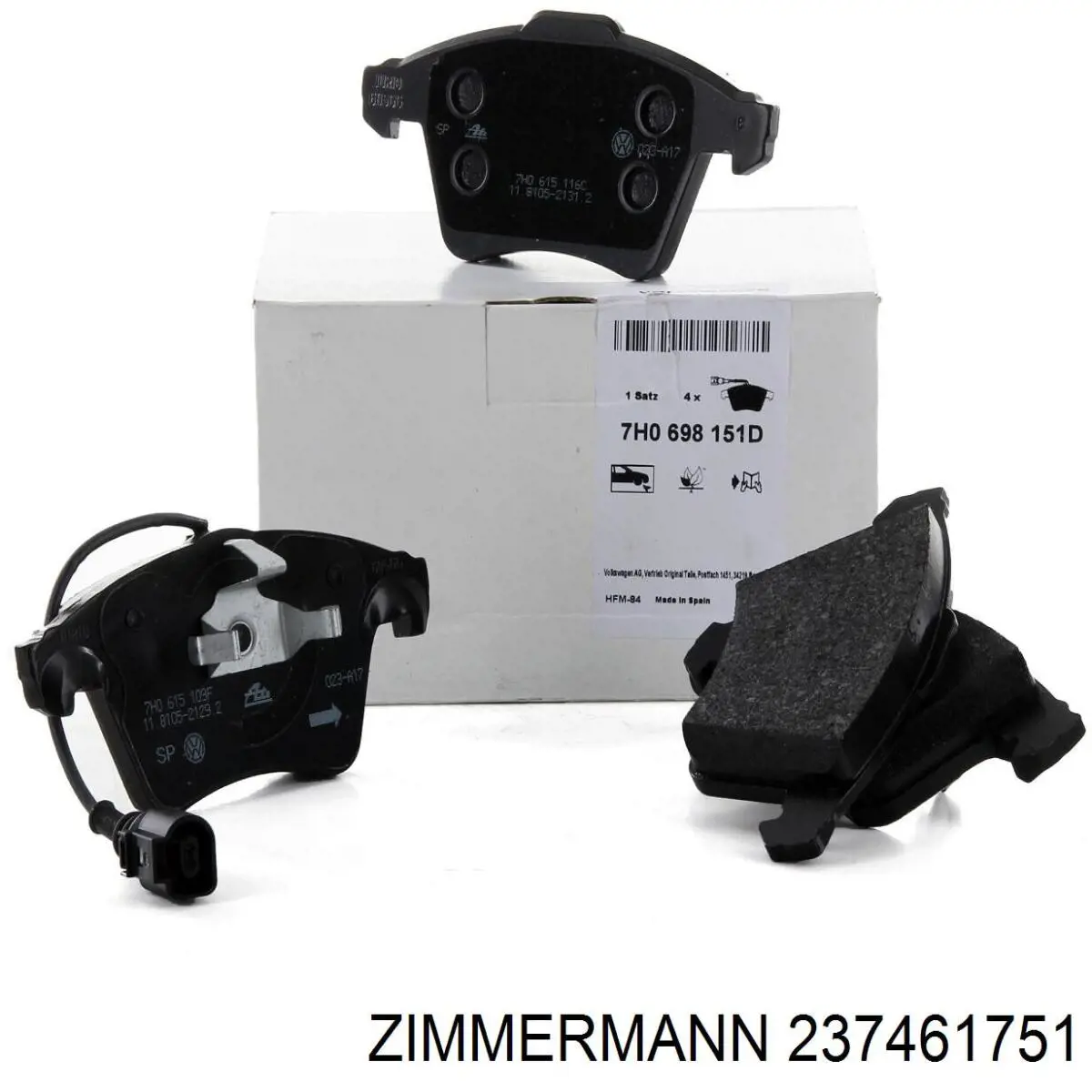 237461751 Zimmermann Передні гальмівні колодки