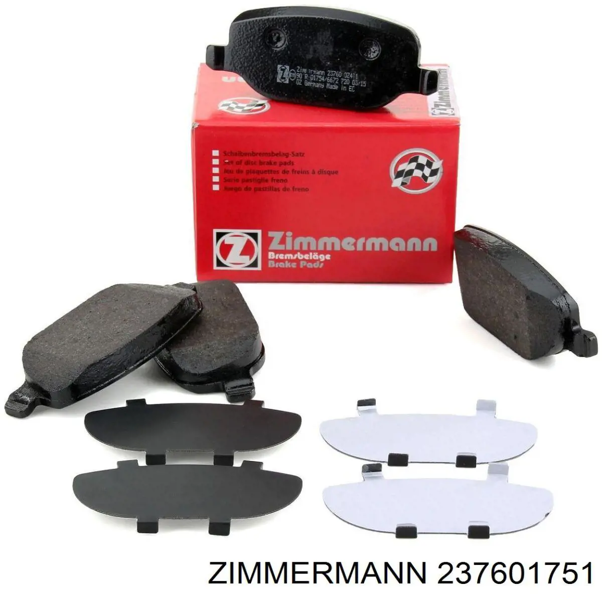 237601751 Zimmermann Колодки гальмівні задні, дискові