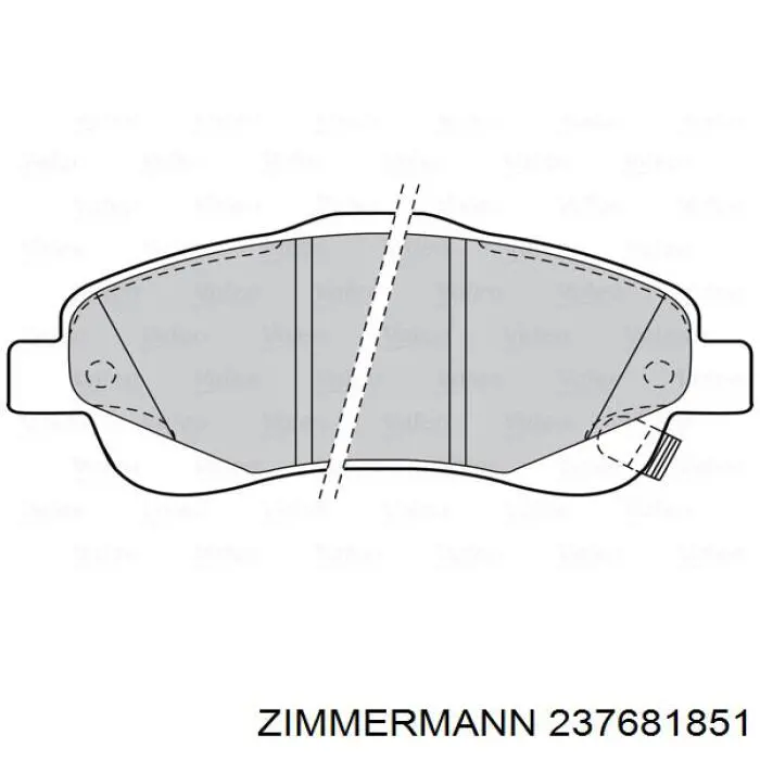 Гальмівні колодки Zimmermann 237681851 ціна, від 25.62 USD