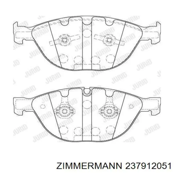 Гальмівні колодки Zimmermann 237912051 ціна, від 73.29 USD