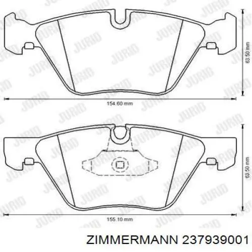 Тормозні колодки Zimmermann 237939001