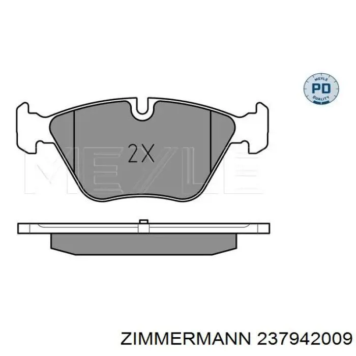 Купити 237942009 Zimmermann Колодки гальмівні передні, дискові