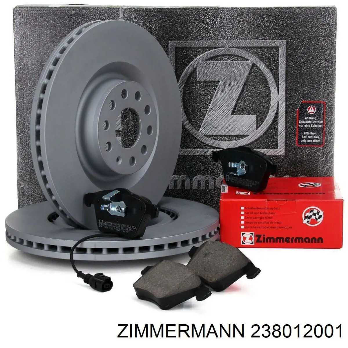 238012001 Zimmermann колодки гальмівні передні, дискові