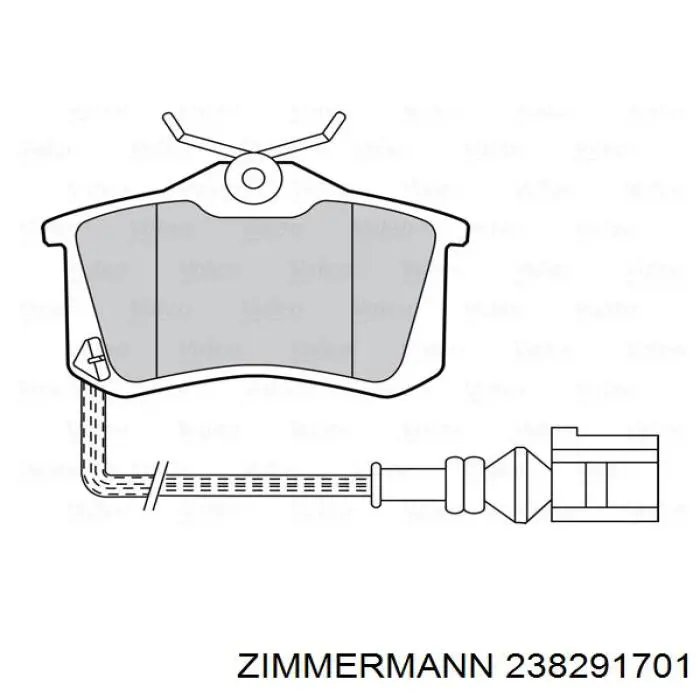Задні дискові колодки Zimmermann 238291701
