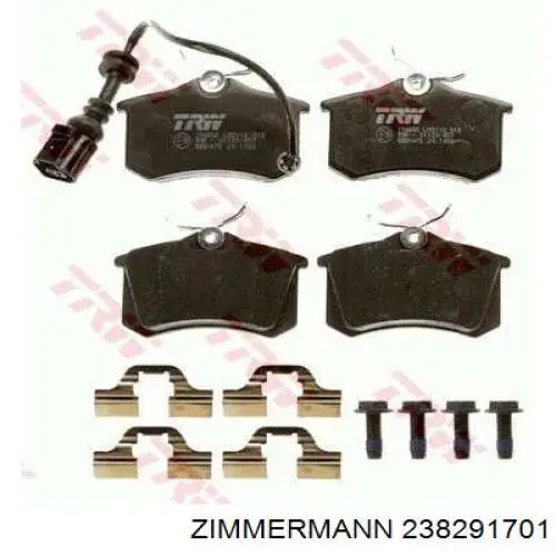 Задні гальмівні колодки Zimmermann 238291701 ціна, від 18.89 USD