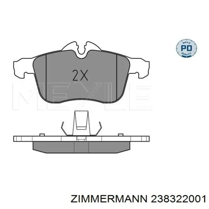 Гальмівні колодки Zimmermann 238322001 ціна, від 21.19 USD