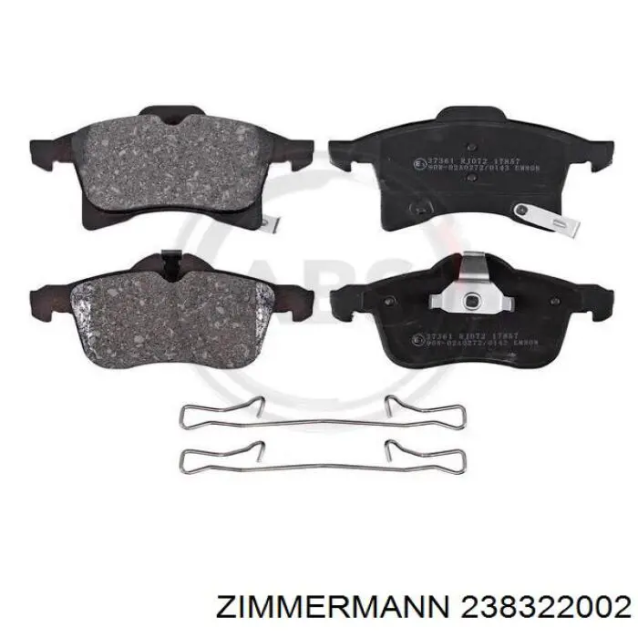 Гальмівні колодки Zimmermann 238322002 ціна, від 19.48 USD