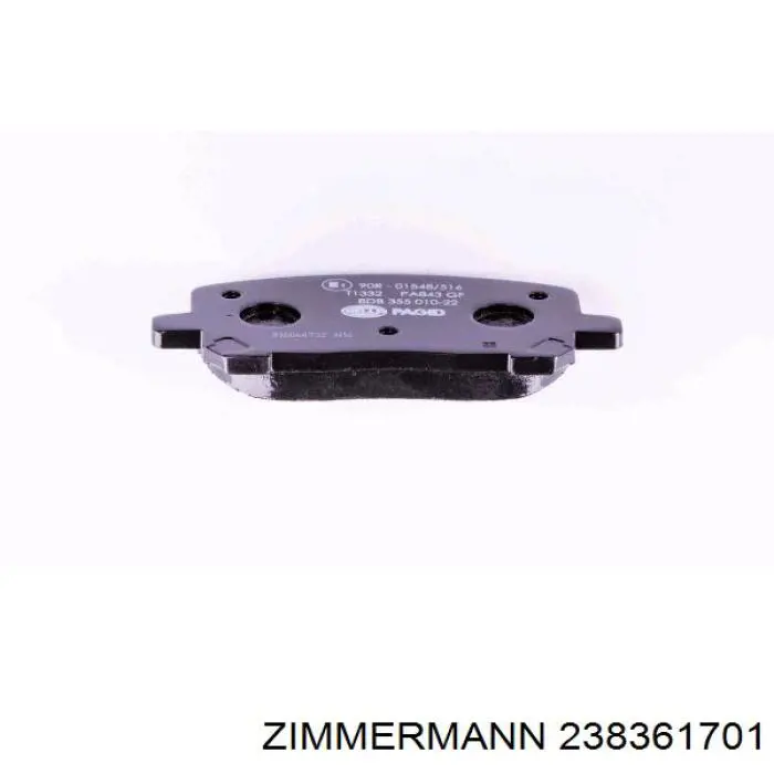 Передні тормозні колодки 238361701 Zimmermann
