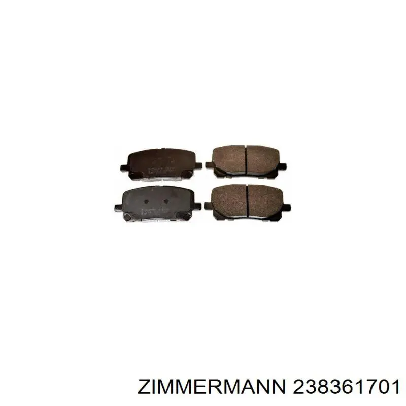 Гальмівні колодки Zimmermann 238361701 ціна, від 19.79 USD