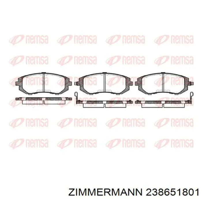 Купити 238651801 Zimmermann Колодки гальмівні передні, дискові