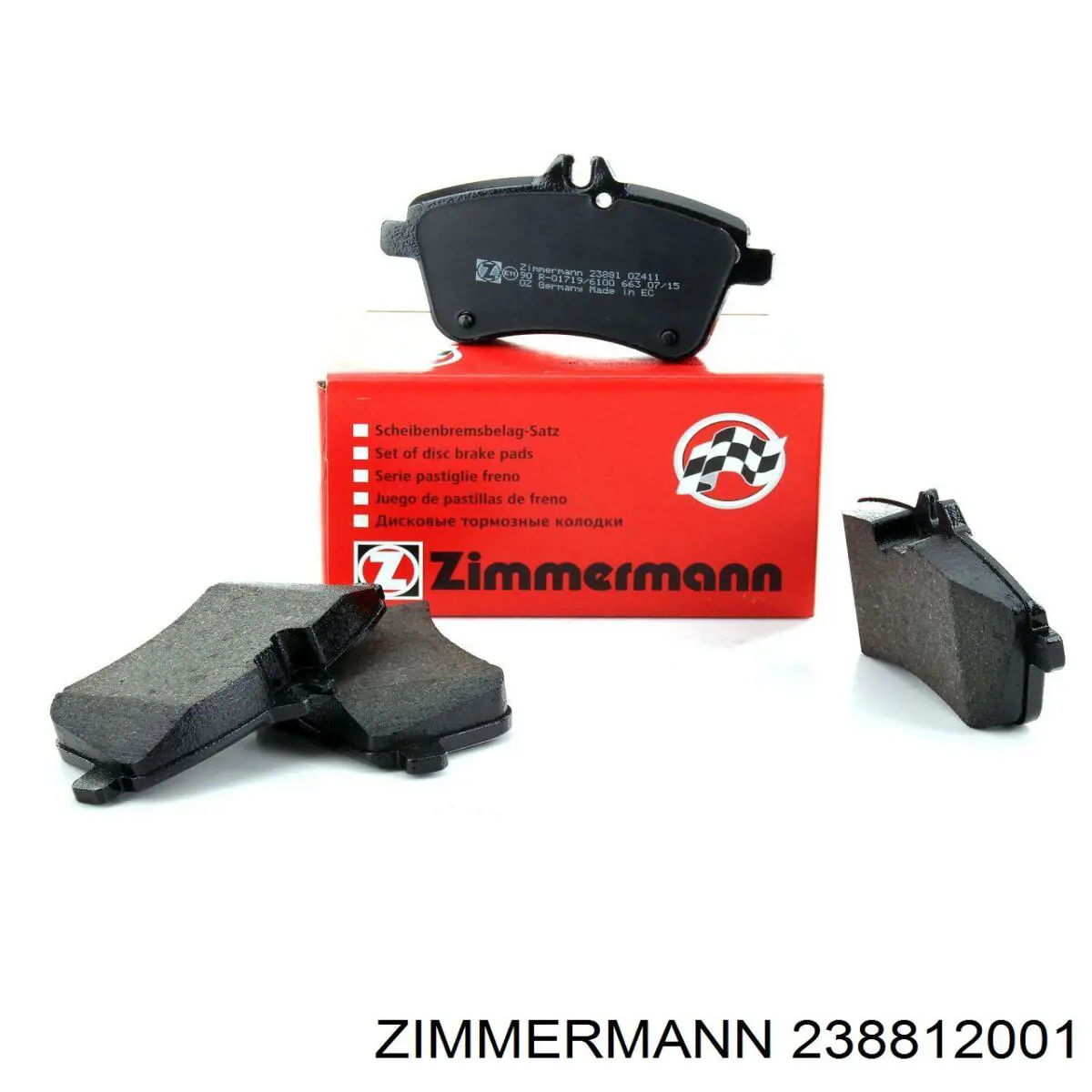 Передні тормозні колодки 238812001 Zimmermann