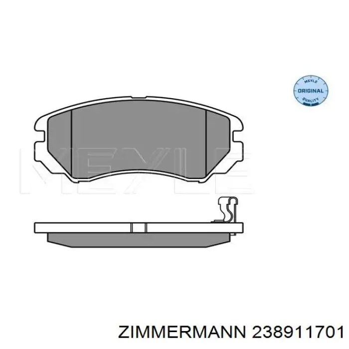 Передні тормозні колодки 238911701 Zimmermann
