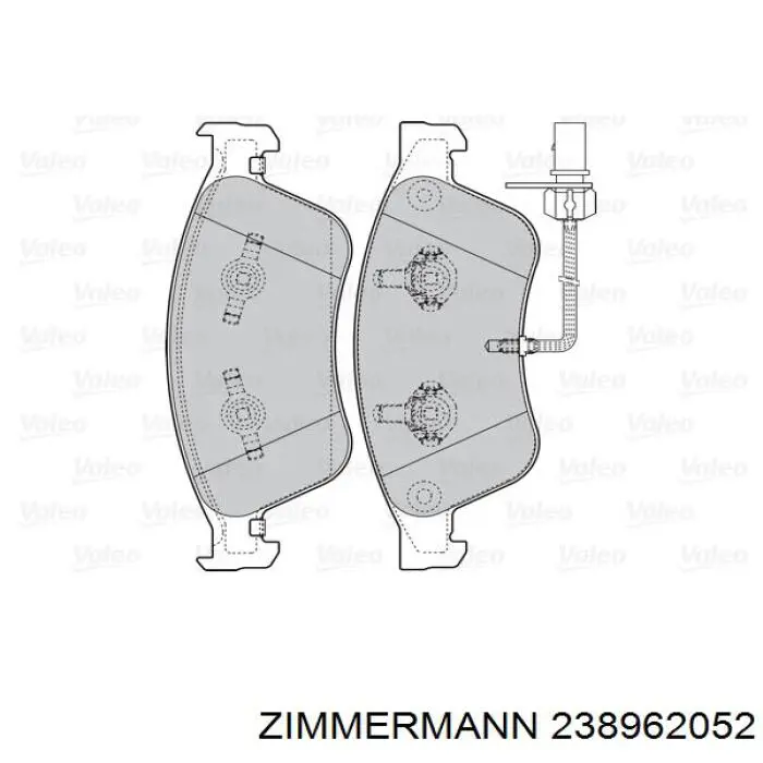 Купити 238962052 Zimmermann Колодки гальмівні передні, дискові