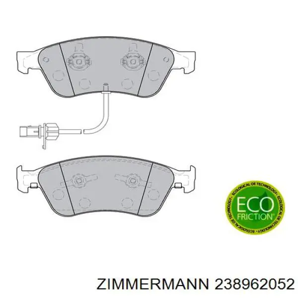Передні тормозні колодки 238962052 Zimmermann