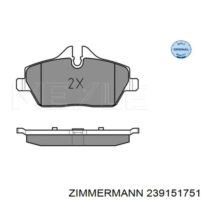 Передні тормозні колодки 239151751 Zimmermann