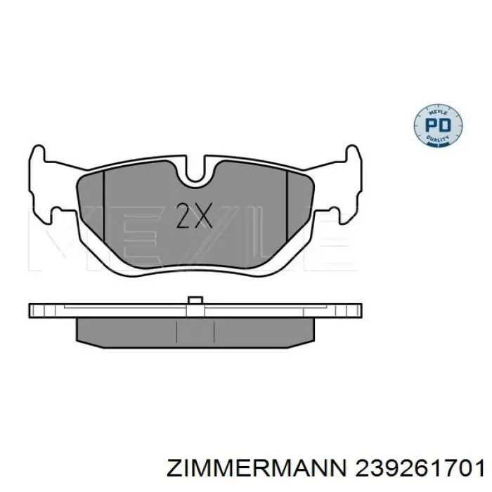 Купити 239261701 Zimmermann Задні колодки